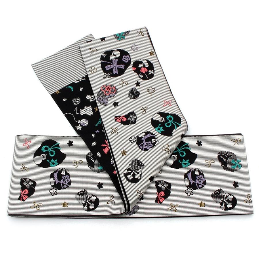 Kisste（キステ） 半幅帯 正絹 博多半幅帯 博多織 博多帯 リバーシブル