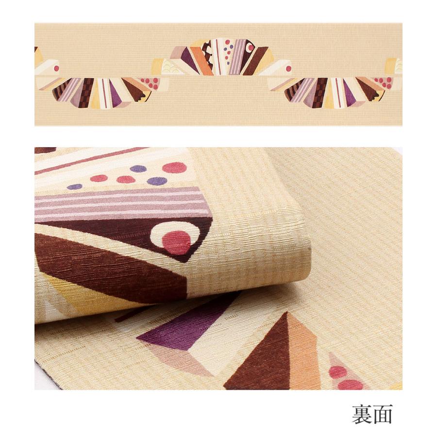 Kisste（キステ） 半幅帯 正絹 リバーシブル ブラウン ビター