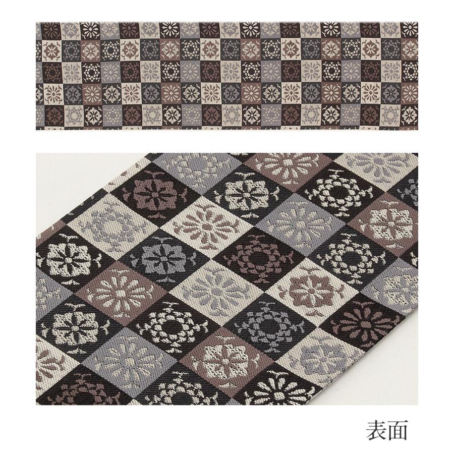 Kisste（キステ） 半幅帯 絹 リバーシブル 黒 白 灰 茶 紺 西陣 SALE