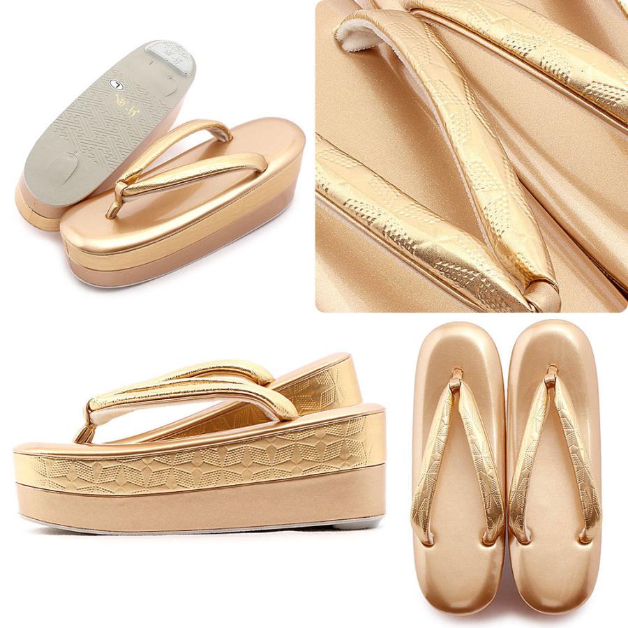 Kisste 成人式 振袖 草履 厚底 紗織 沙織 S M L フリーサイズ 金 銀 黒