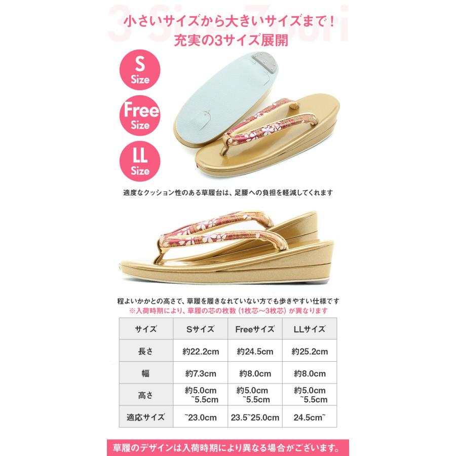 ≪期間限定5％OFF≫ 成人式 振袖 草履 振袖用 卒業袴 袴用 訪問着 ぞうり S L｜kimono-kisste｜07