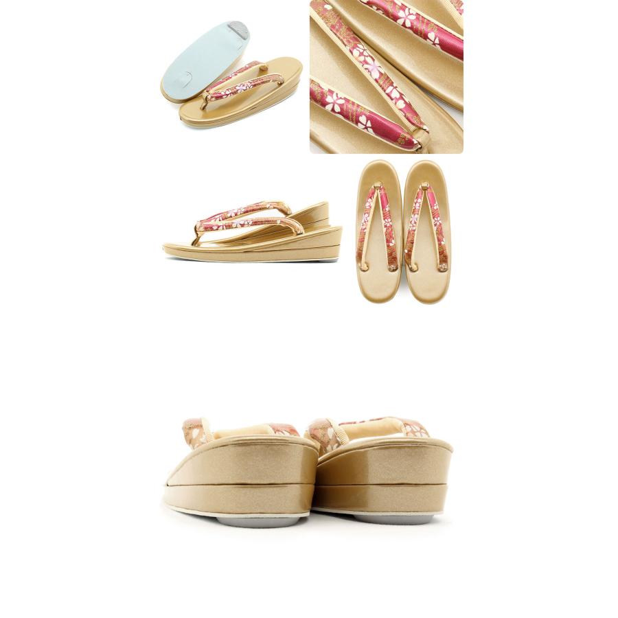 成人式 振袖 草履 振袖用 卒業袴 袴用 訪問着 ぞうり S L LL フリーサイズ 金 桜 | Kisste | 10
