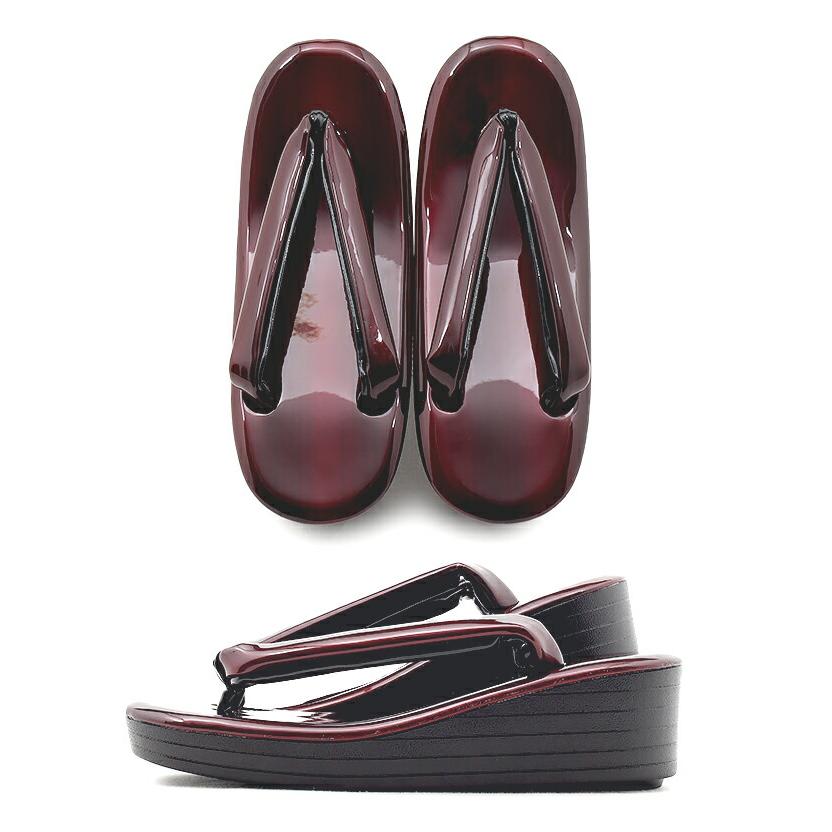 草履 ウレタン レディース 普段用 カジュアル草履 S M L LL 赤 ワイン 緑 茶 銀 ダークカラー エナメル 小判型 | Kisste | 12