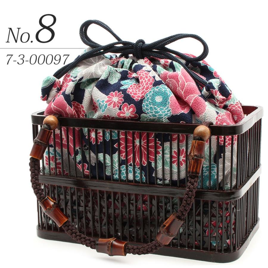 かごバッグ　浴衣　着物 Kisste バッグ 浴衣 かご 巾着 レトロ レディース 女性
