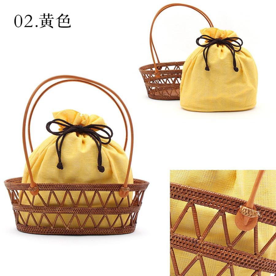 Kisste（キステ） バッグ 浴衣 かご 巾着 レトロ レディース 女性