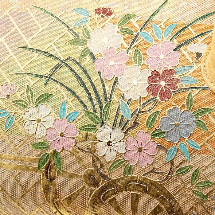 Kisste（キステ） 利休バッグ 留袖用 訪問着用 ゴールド 金 花葉色