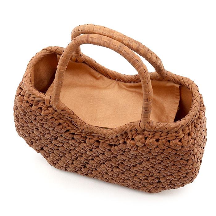 Kisste 山葡萄 かごバッグ 山葡萄かごバッグ 内布あり 六角花