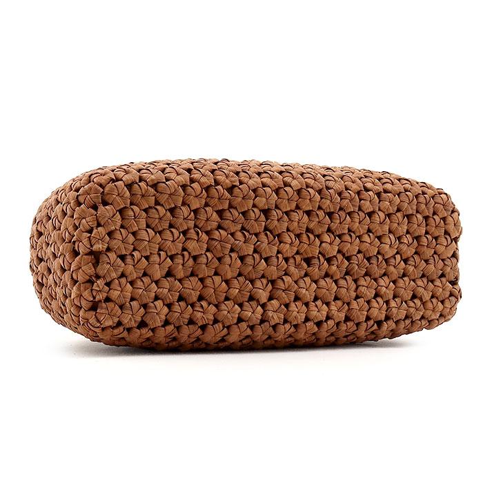 【美品】山葡萄 セカンドバッグ かごバッグ ファスナー付き 編み込み ブラウン系 山葡萄 セカンドバッグ かごバッグ ファスナー付き 編み込み