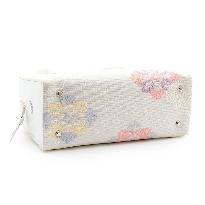 Kisste（キステ） 利休バッグ 留袖用 訪問着用 白 灰 ピンク 花紋 SALE