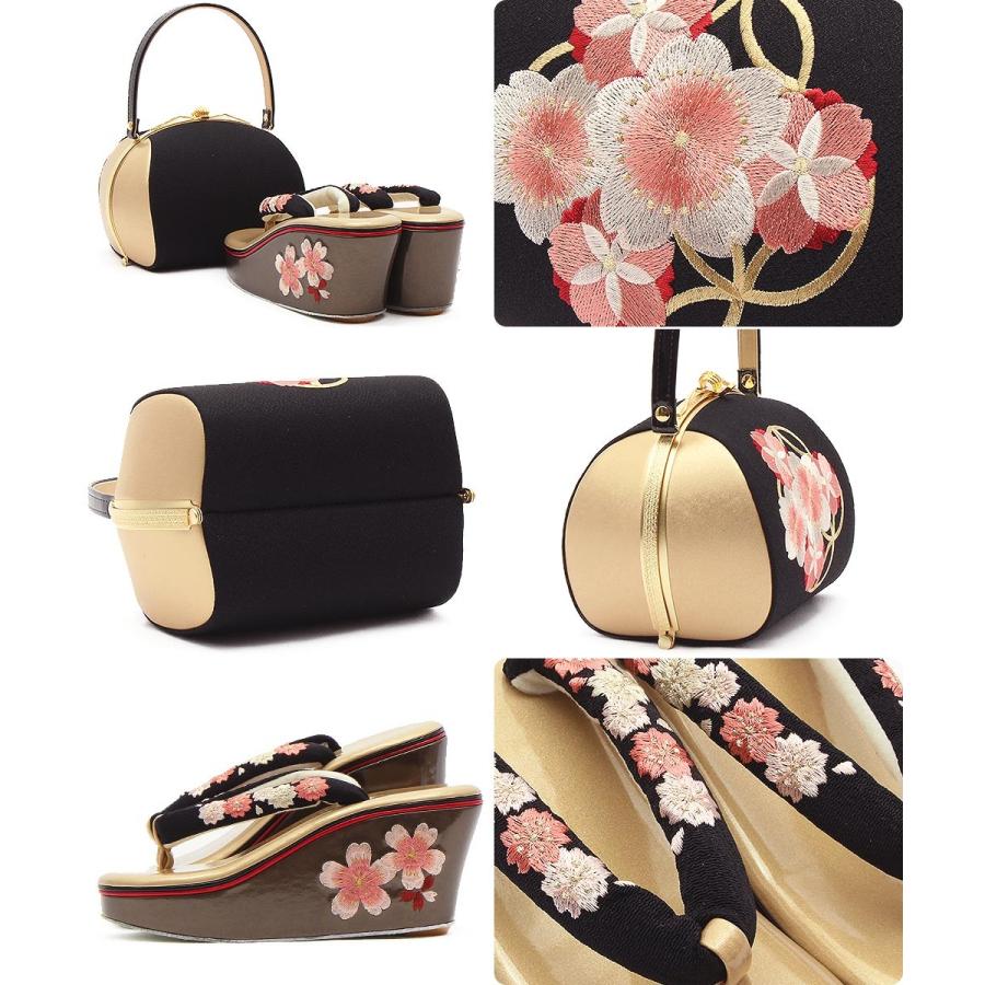 Kisste（キステ） 草履バッグセット 成人式 振袖 厚底 L フリーサイズ