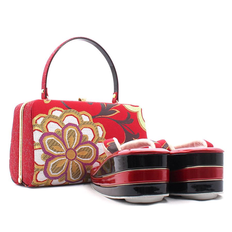 Kisste（キステ） 草履バッグセット 成人式 振袖 厚底 L フリーサイズ