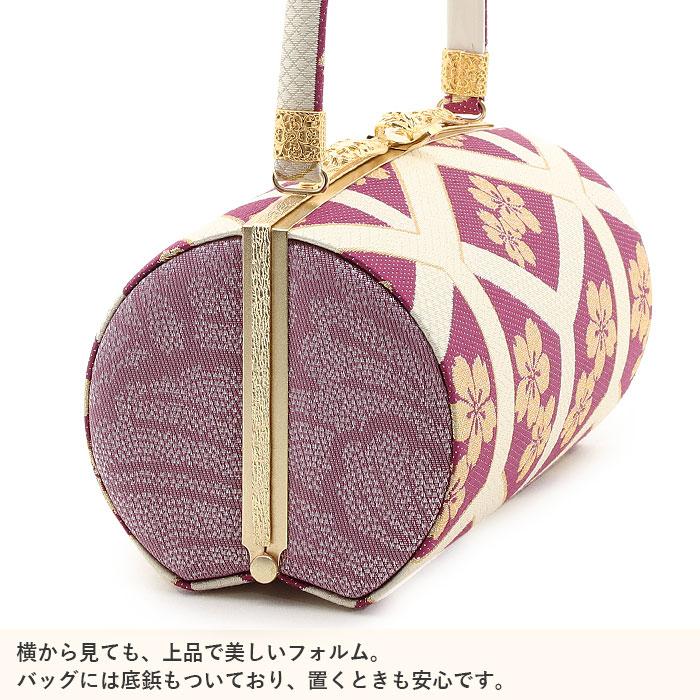 草履バッグセット 振袖用 L フリー 紫 クリーム SALE 爆買の画像
