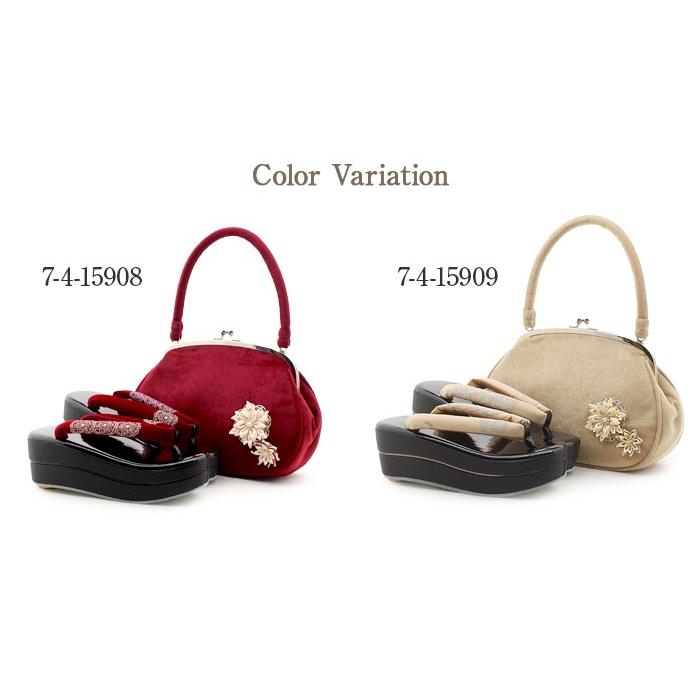 Kisste 草履バッグセット 成人式 振袖用 成人用 フリー レッド