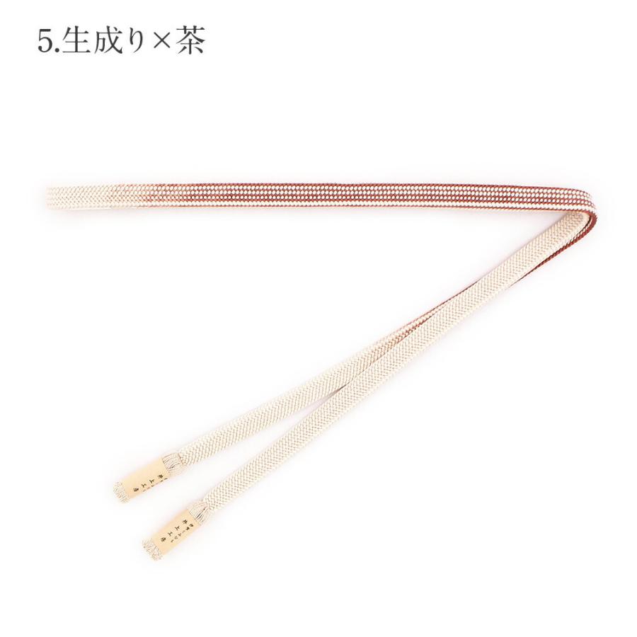 帯締め 藍鼠 赤茶 滅紫 利休色 生成り 茶 濃鼠 臙脂 緑 伊賀くみひも 正絹 日本製_18