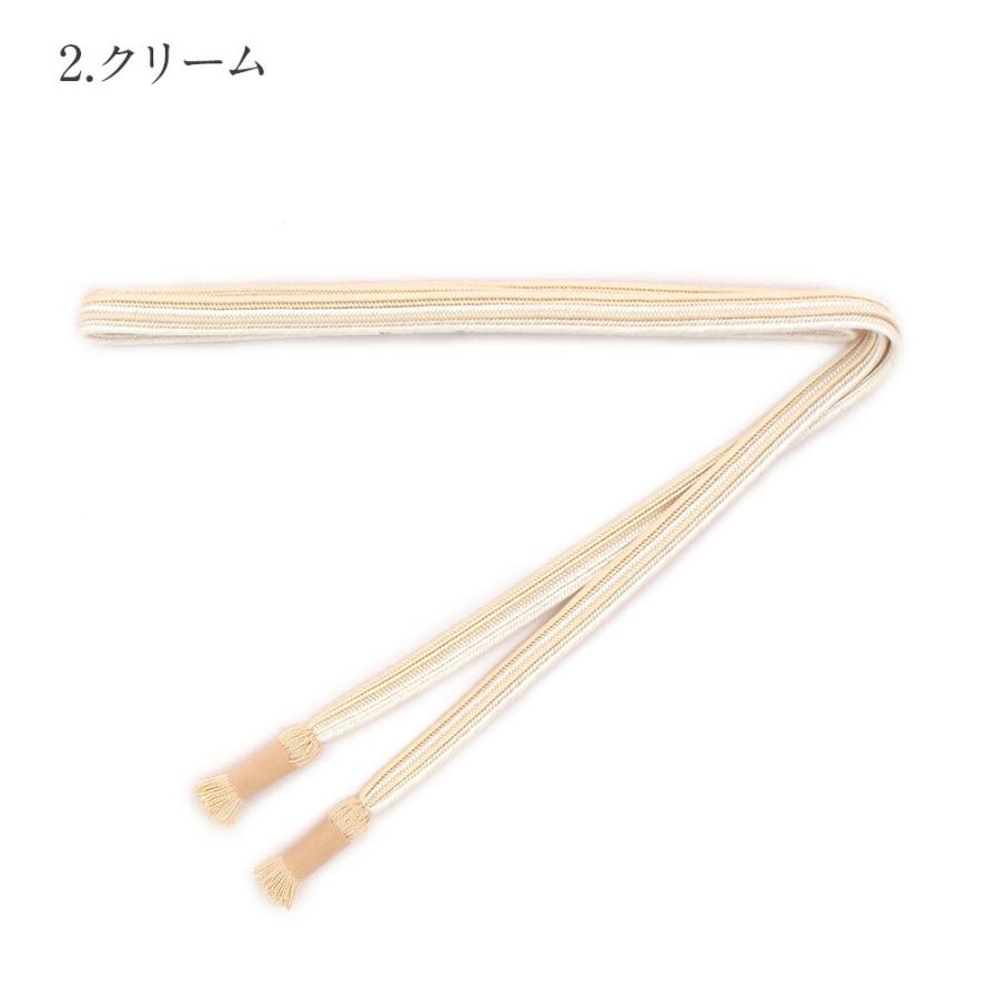 帯締め 橙 白 桃 水色 緑 渋紫 薄紫 全7色 カジュアル 伊賀くみひも 正絹 日本製 組紐_14