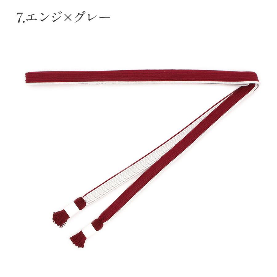 帯締め クリーム 緑 赤 紺 紫 生成り 水色 グレー 茶 黒 臙脂 白 伊賀くみひも 正絹_20