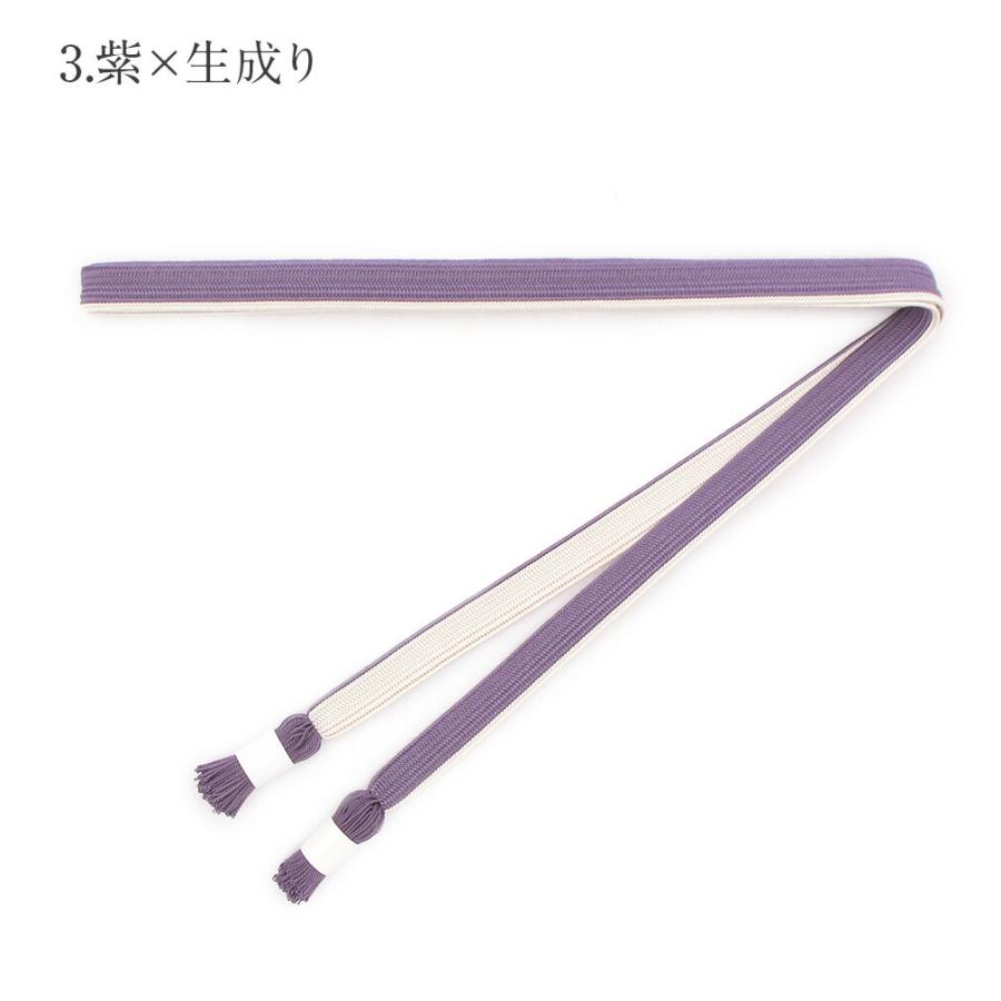 帯締め クリーム 緑 赤 紺 紫 生成り 水色 グレー 茶 黒 臙脂 白 伊賀くみひも 正絹_16