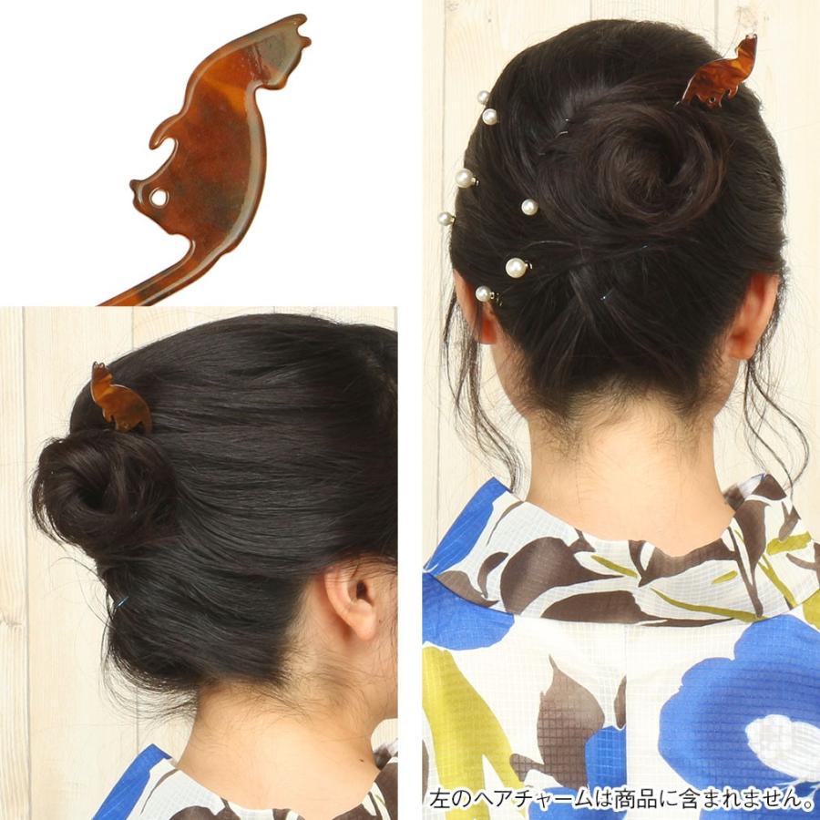 浴衣 髪飾り かんざし ブラック ブラウン 2色 ねこ 着物髪飾り 和装髪飾り 7 8 こだわりきもの専門店kisste 通販 Yahoo ショッピング