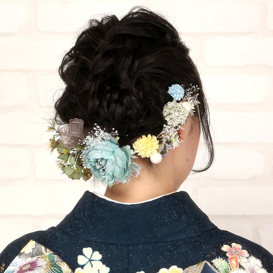 成人式 髪飾り 振袖 4点セット 花 紫 ピンク 青 和装 着物 浴衣 袴 卒業式 7 8 こだわりきもの専門店kisste 通販 Yahoo ショッピング