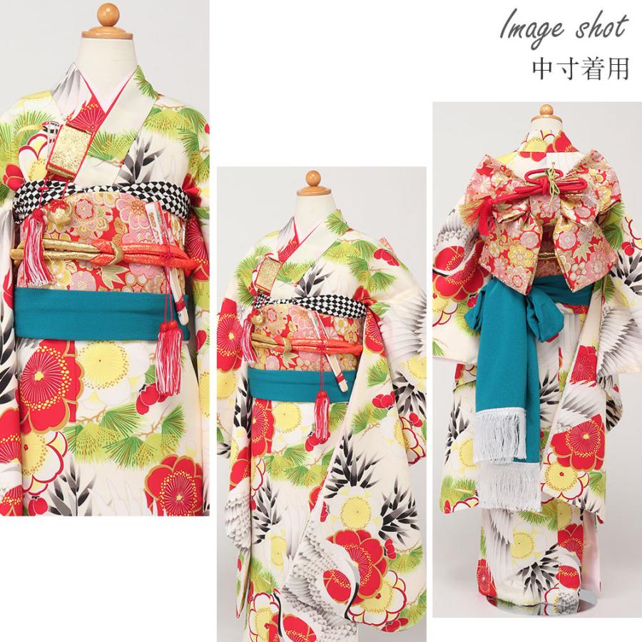 Kisste（キステ） 七五三 作り帯 帯 5歳 7歳 女の子 中 大 赤 菊