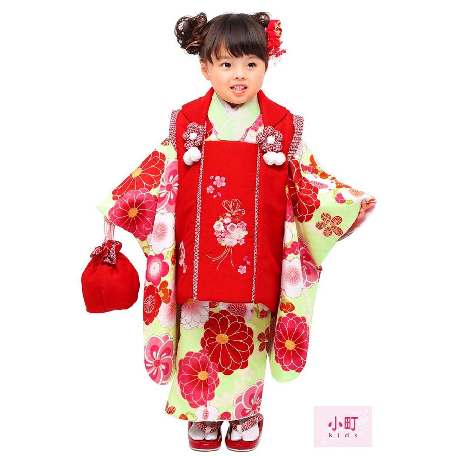 エッセンシャルズ Lilli 3歳 被布セット ﾁｪｯｸ 赤 七五三 3歳 7歳 こども Kids 着物 人気ショップが最安値挑戦 Ignitegospelchoir Org