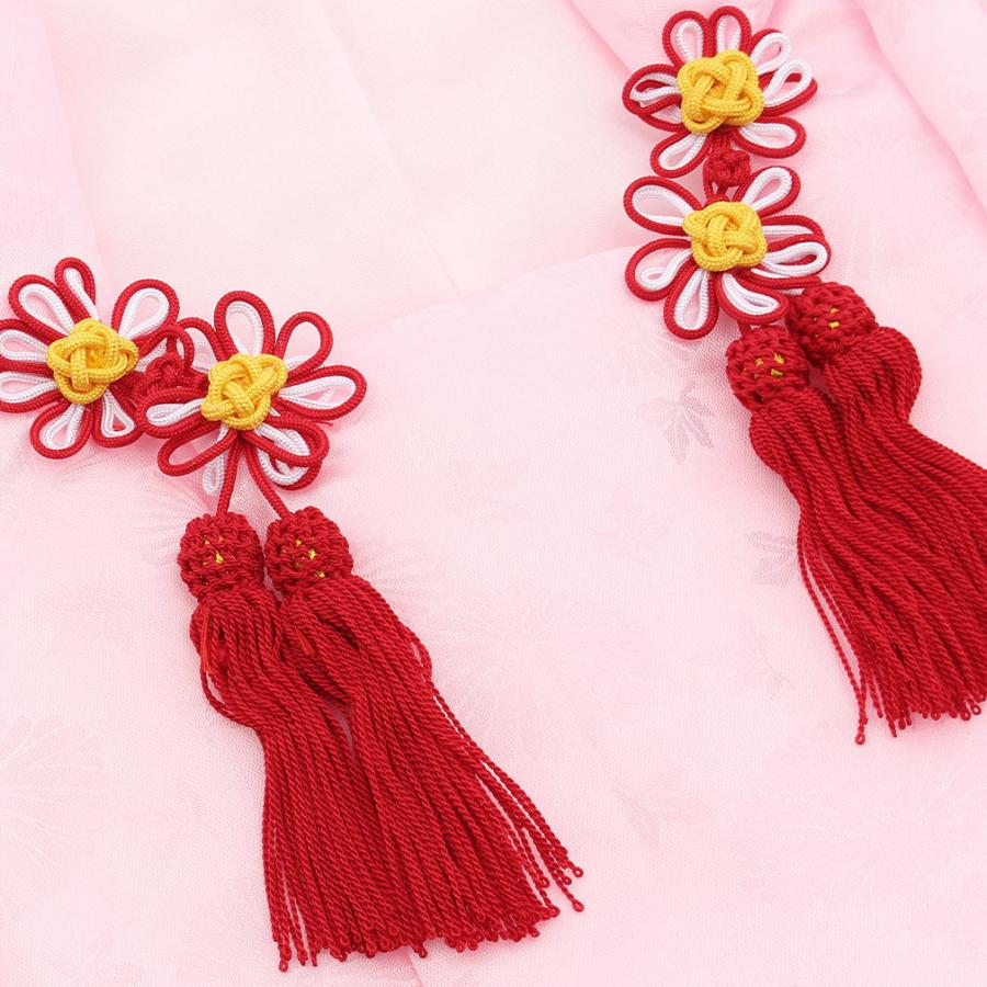 Kisste（キステ） 七五三 被布コート 無地 着物 3歳 女の子 単品 赤 白