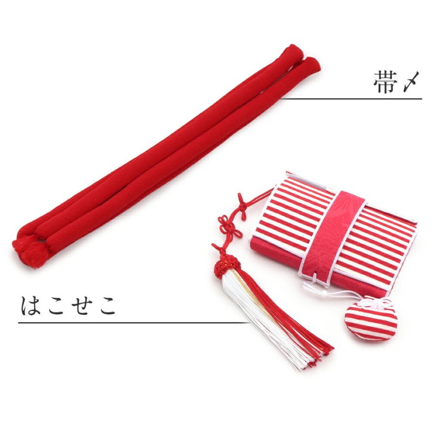 Kisste（キステ） 七五三 7歳 小物 セット 女の子 はこせこ 6点 赤