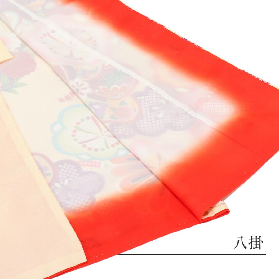 ≪半期決算！MAX10％OFF≫ 七五三 着物 セット 7歳 女の子 淡黄 梅 吉祥紋｜kimono-kisste｜05