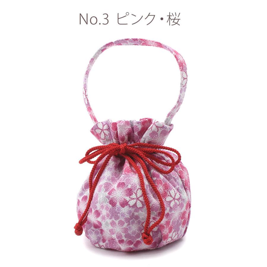 Kisste（キステ） 七五三 バッグ 巾着 3歳 5歳 7歳 女の子 赤 黒