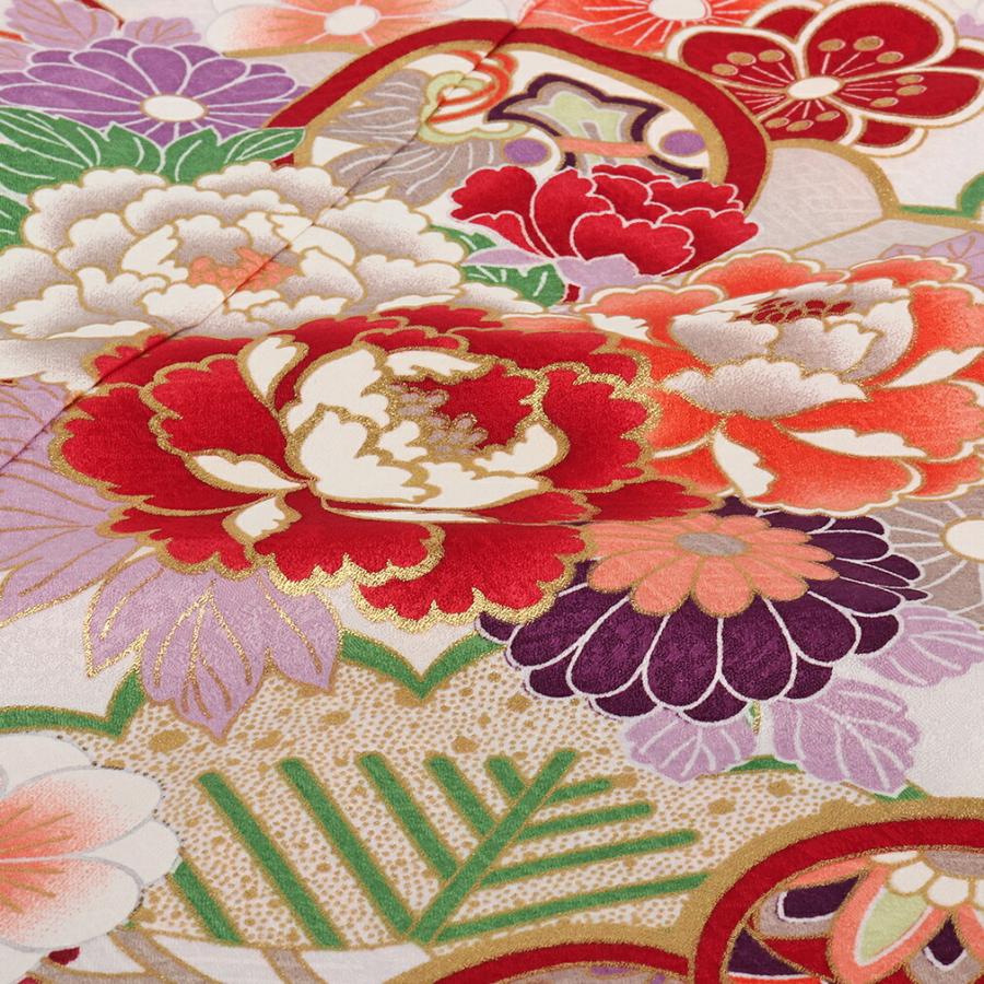 Kisste（キステ） 七五三 着物 セット 7歳 女の子 白 牡丹 吉祥紋様