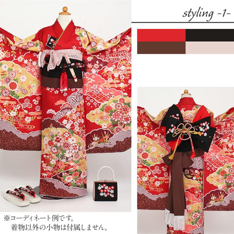七五三7歳‼️人気赤地金箔刺繍金彩嫌ひやか‼️赤地に