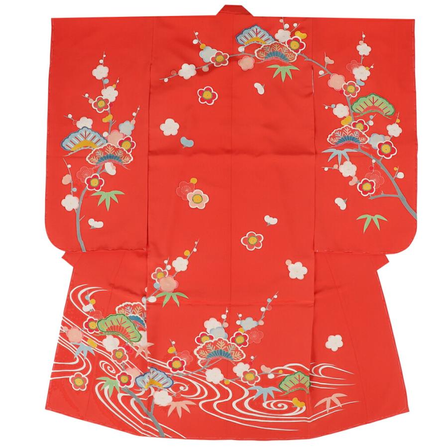 ◎新品正絹七歳◎四つ身着物単品◎長襦袢付　◎大特価品 七五三 正絹 着物セット 7歳 訳あり 色・柄・丈お任せ！】中古