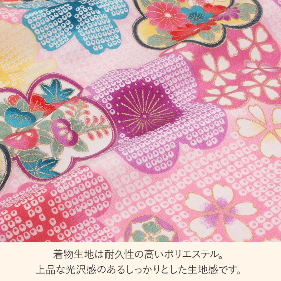 紫鹿の子柄♡七五三 3歳 女の子 セット 一式 パープル ピンク 紫