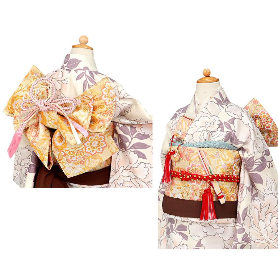 Kisste 七五三 作り帯 帯 7歳 女の子 日本製 大寸 金 花紋 七歳