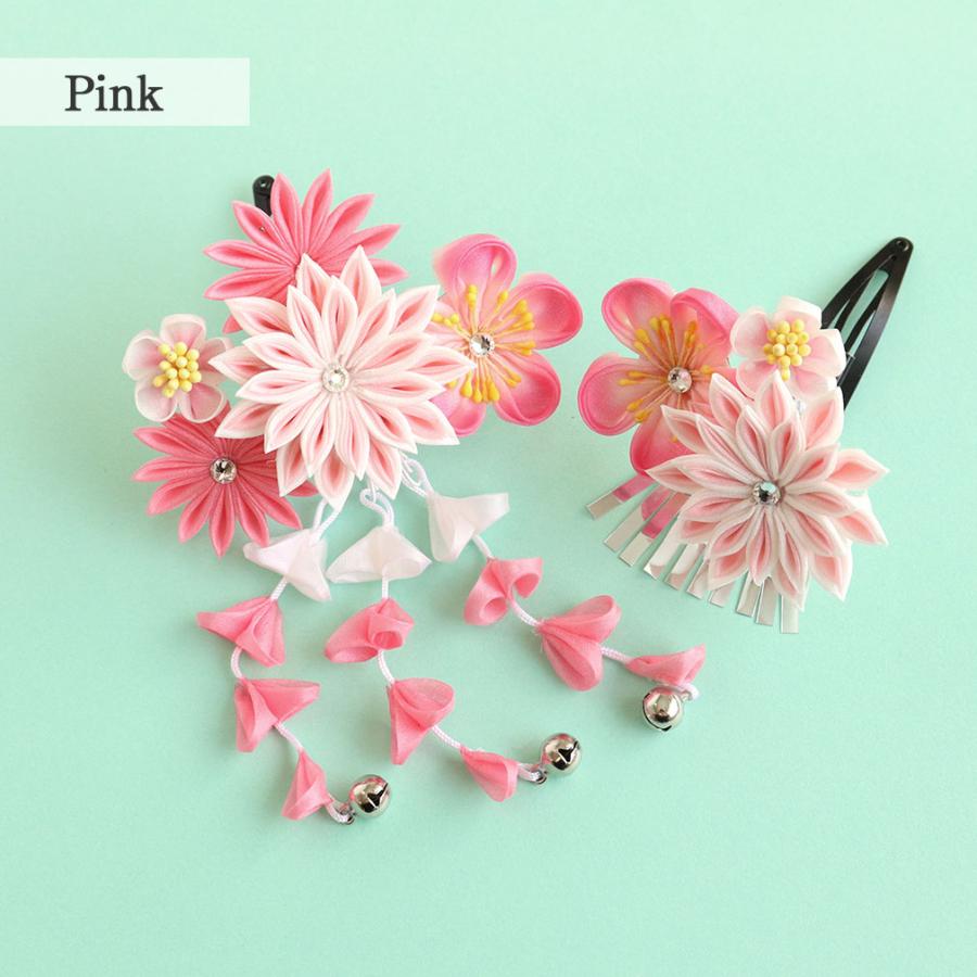 すーです☆七五三（７歳）　女の子髪飾り Kisste（キステ） 七五三 髪飾り 3歳 7歳 女の子 2点セット ダスティー