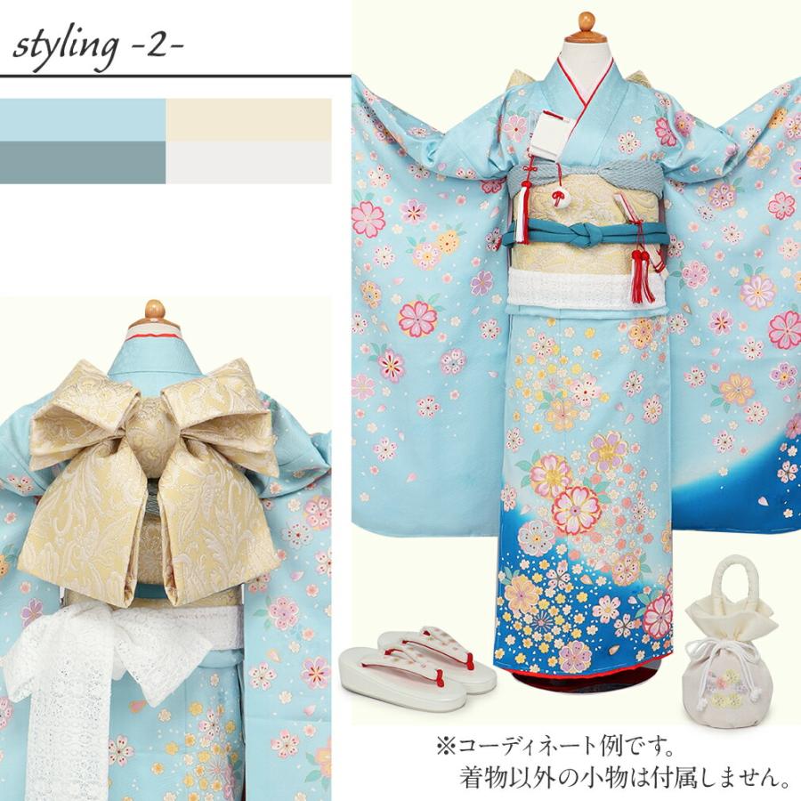 Kisste 《七五三》 四つ身着物3点セット 着物+長襦袢+重ね衿