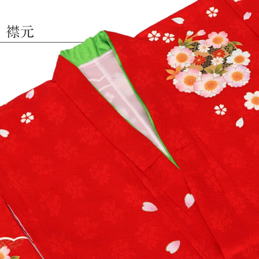 七五三 着物と小物セット 赤 楽天市場】七五三 着物 7歳 四つ身セット(結び帯セット) 女の子