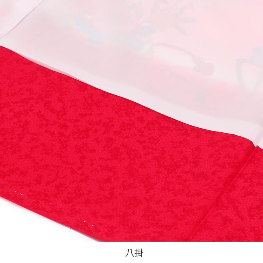 【新品】正絹　赤色　初着 楽天市場】お宮参り 着物 女の子 赤ちゃん 絹100％ 正絹初着 赤色 鼓