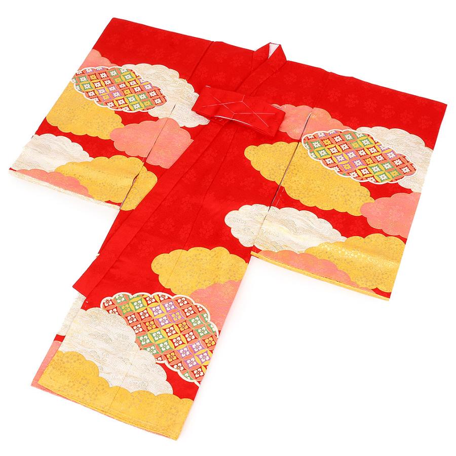 お宮参り　産着 Kisste お宮参り 着物 女の子 服装 赤ちゃん 産着 掛け着 祝い着