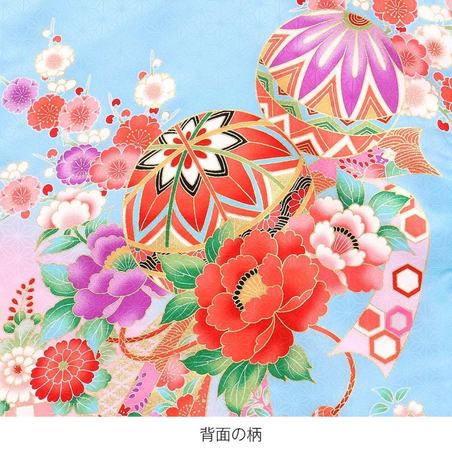 お宮参り 着物 女の子 服装 赤ちゃん 産着 掛け着 祝い着 初着 水色 牡丹に鞠 熨斗目 正絹 8 7 こだわりきもの専門店kisste 通販 Yahoo ショッピング