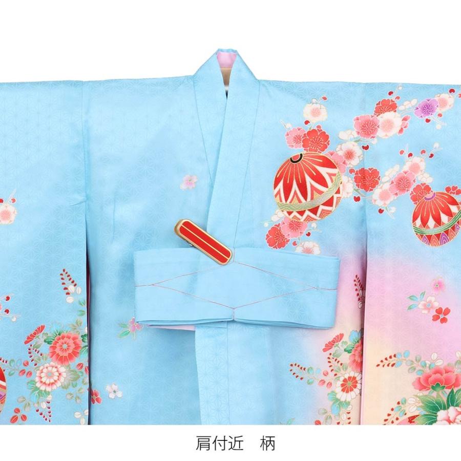 お宮参り 着物 女の子 服装 赤ちゃん 産着 掛け着 祝い着 初着 水色 牡丹に鞠 熨斗目 正絹 8 7 こだわりきもの専門店kisste 通販 Yahoo ショッピング