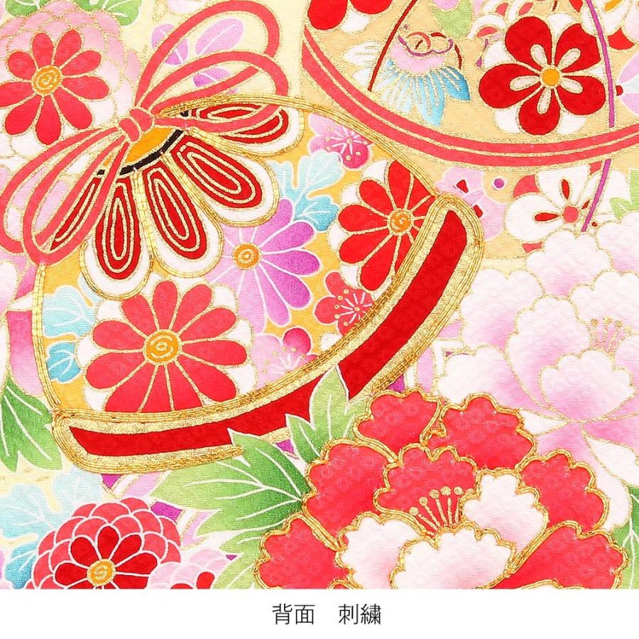 匿名！送料無料！ お宮参り 着物 女の子 服装 赤ちゃん 産着 掛け着 祝い着 初着 赤 鈴 鹿の子 正絹 【NAN9081902891】(32283円)