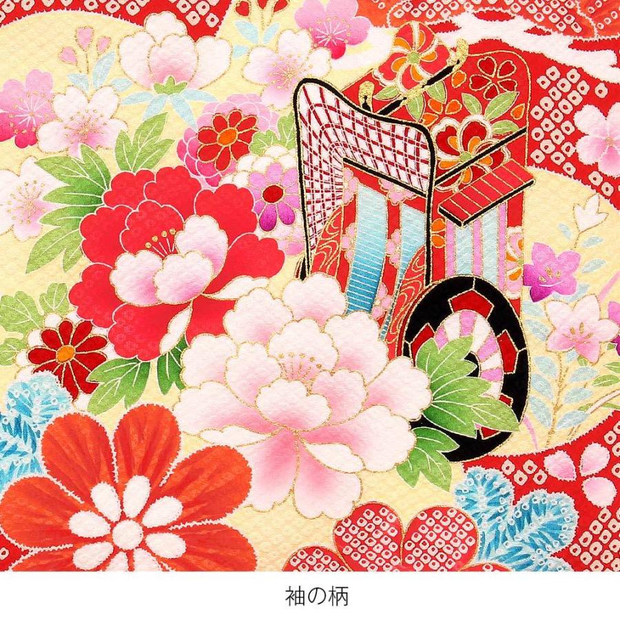 匿名！送料無料！ お宮参り 着物 女の子 服装 赤ちゃん 産着 掛け着 祝い着 初着 赤 鈴 鹿の子 正絹 【NAN9081902891】(32283円)