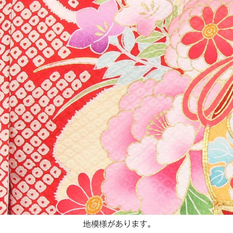 匿名！送料無料！ お宮参り 着物 女の子 服装 赤ちゃん 産着 掛け着 祝い着 初着 赤 鈴 鹿の子 正絹 【NAN9081902891】(32283円)