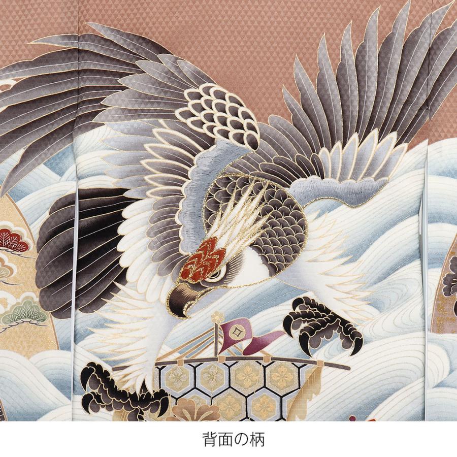 ☆決算特価商品☆お宮参り 着物 男の子 正絹 薄茶 掛け着 産着 初着