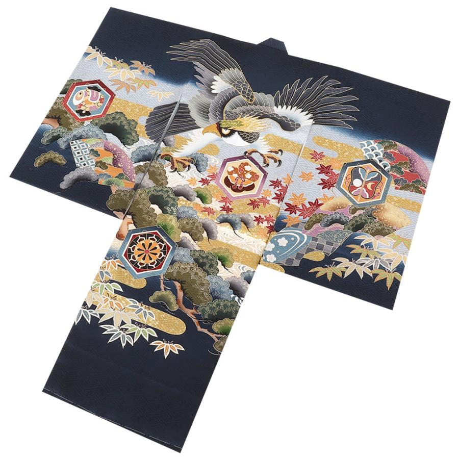 正絹　祝い着　産着　お宮参り　掛け着　袷　男の子　7ー23 Kisste お宮参り 着物 男の子 服装 赤ちゃん 産着 掛け着 祝い着