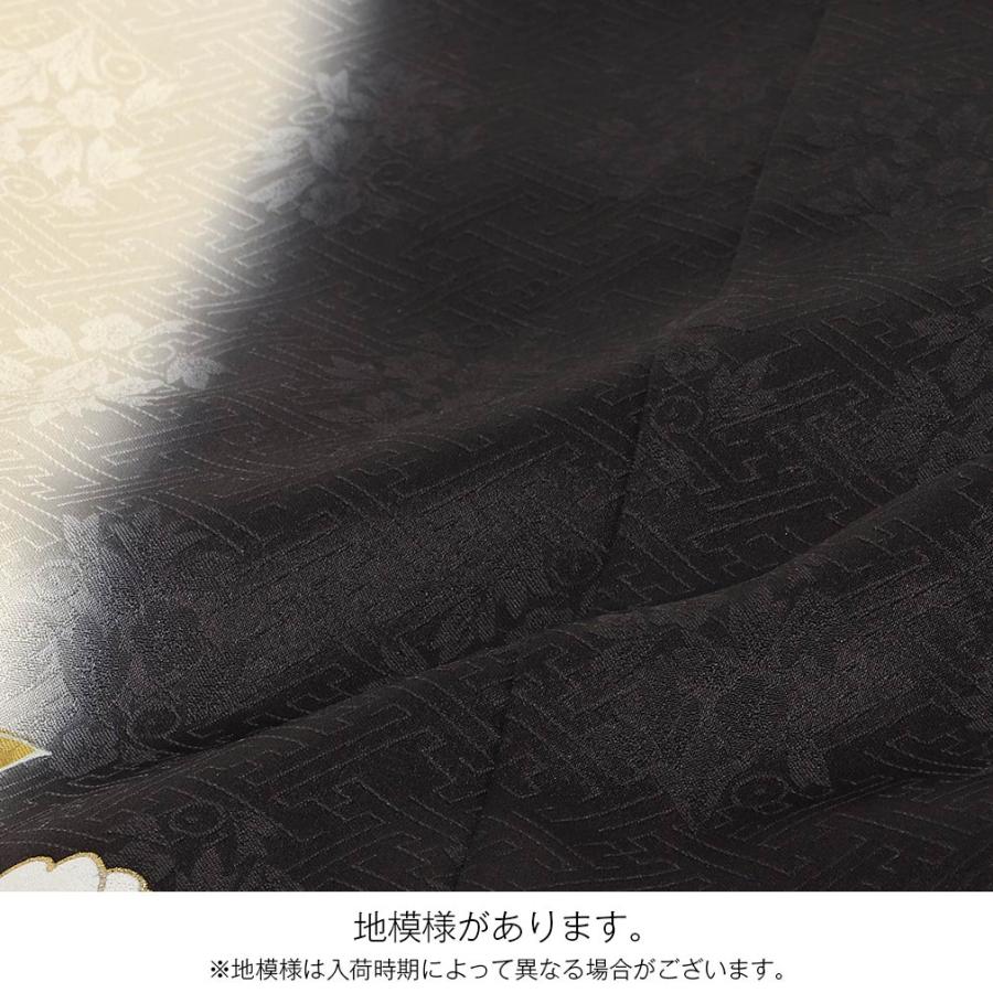 お宮参り 着物 女の子 服装 赤ちゃん 産着 掛け着 祝い着 初着 黒 鞠 牡丹 桜 正絹_6