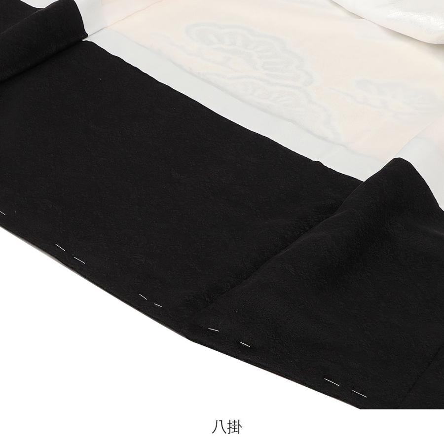 Kisste（キステ） お宮参り 着物 男の子 産着 黒 クリーム 鷹 宝尽くし