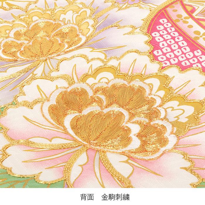Kisste（キステ） お宮参り 着物 女の子 産着 白 赤 毬 鞠 まり 牡丹