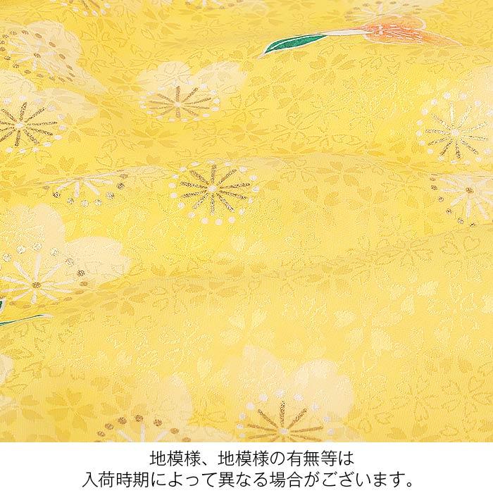 Kisste（キステ） お宮参り 着物 女の子 産着 黄色 牡丹 鈴 毬 正絹